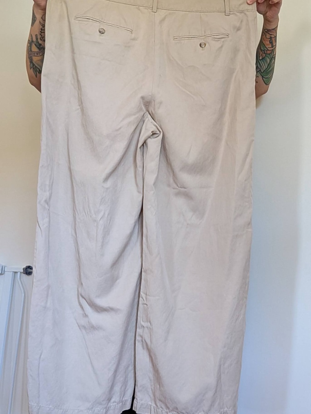 Madewell Women’s Wide-leg Tan Chino Pants
